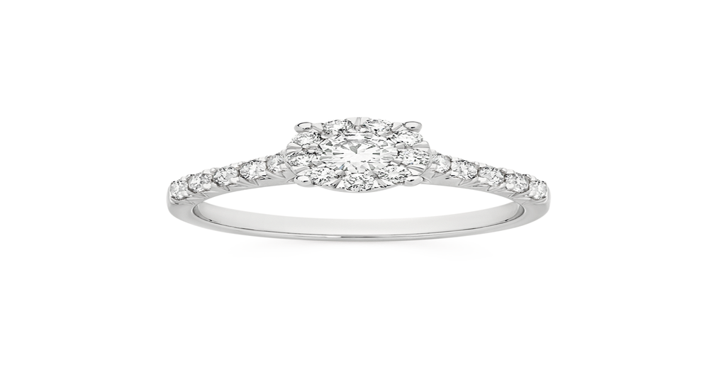 18ct White Gold Diamond Ring Angus & Coote