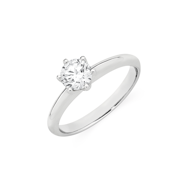 18ct White Gold Diamond Solitaire Ring | Angus & Coote