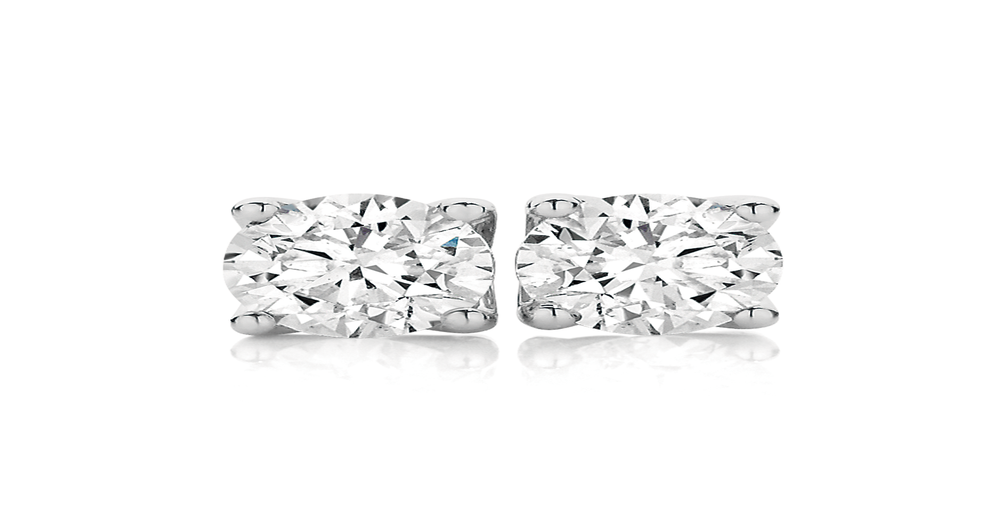 18ct White Gold Diamond Stud Earrings Angus & Coote