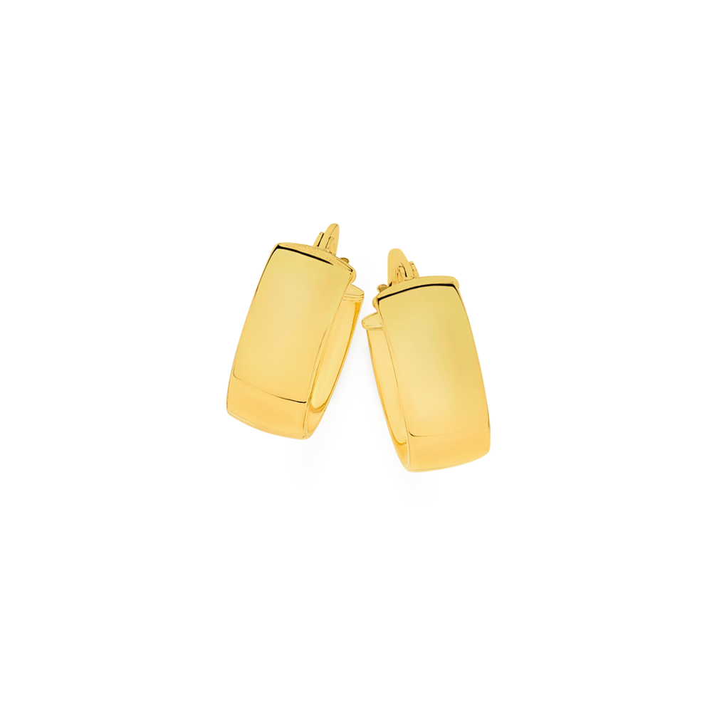 9ct Gold & Silver Bonded Hand Set Crystal Band Hoop Earrings | Warren James