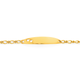 9ct Gold 14cm Figaro Childrens Identity Bracelet