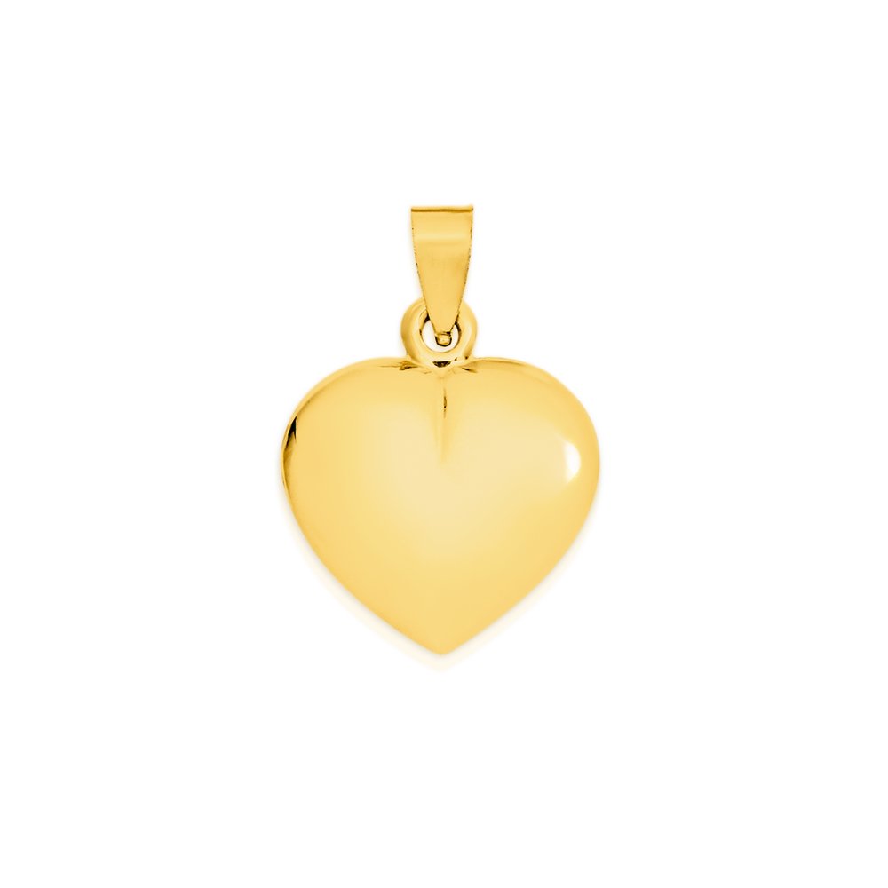9ct Gold 14mm Heart Pendant | Pendants 
