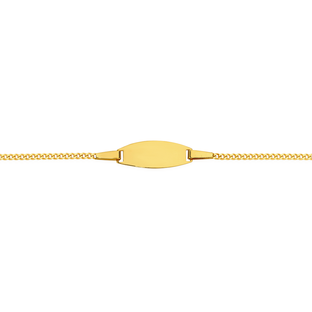 Amigo ID Bracelet for men in Gold Vermeil with Diamond - MYKA