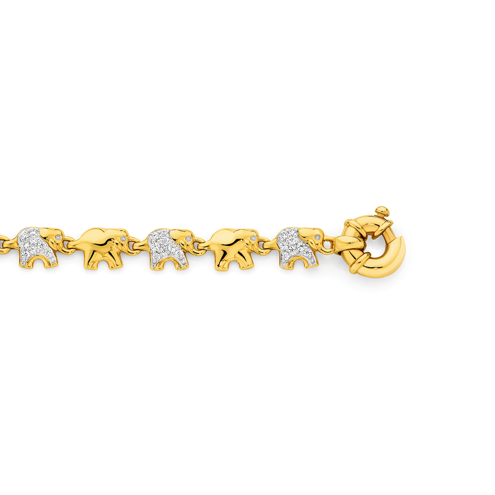 Better Jewelry 10K Yellow Gold West Indian BABY Bangle w. Elephant End –  Betterjewelry