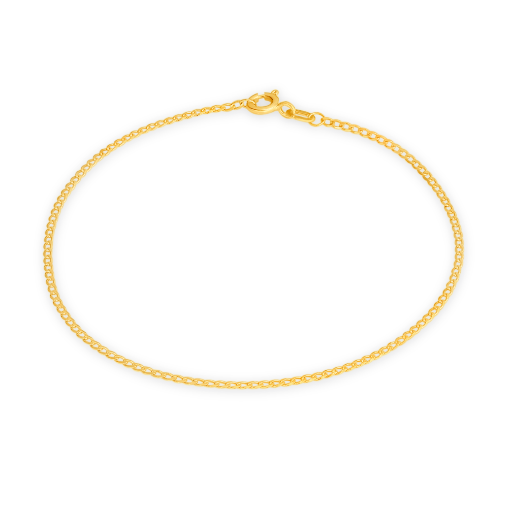 9ct Yellow Gold Curb Bracelet 9.5