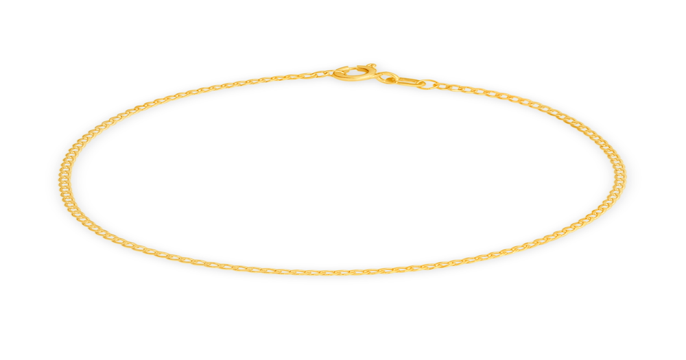 9ct Gold 19cm Solid Curb Bracelet Angus & Coote