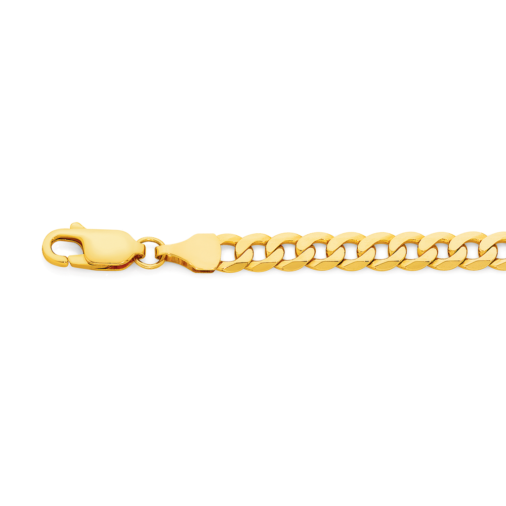 9CT Gold Yellow CURB Bracelet 375 Hallmarked 8.5gr BRAND NEW 7.5