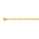 9ct Gold 19cm Solid Tulip Link Bolt Ring Bracelet