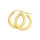 9ct Gold 2.5x15mm Tapered Hoop Earrings