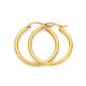 9ct Gold 2x20mm Diamond-Cut Hoop Earrings