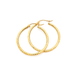 9ct Gold 2x25mm Diamond-Cut Hoop Earrings