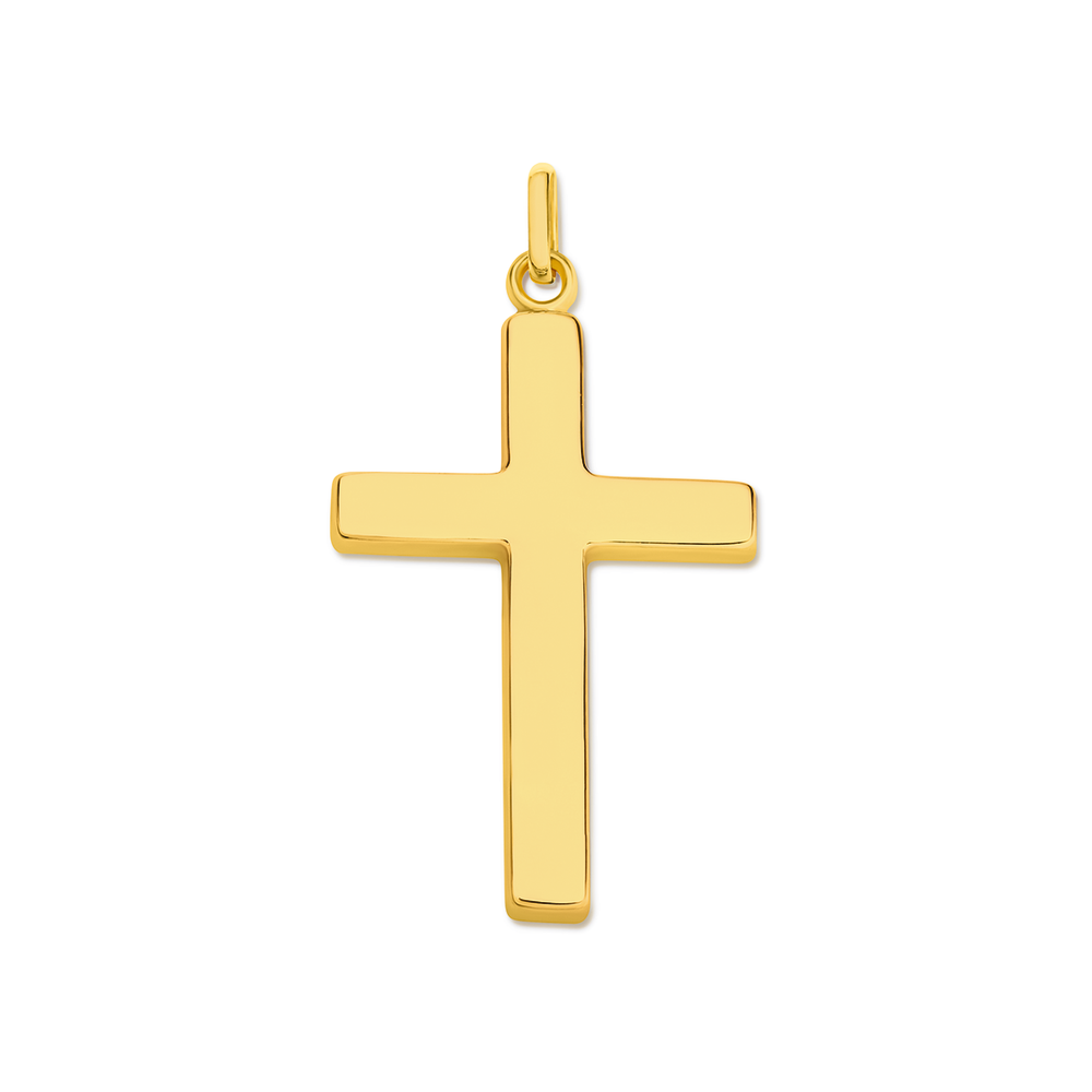 9ct Gold Polished Cross Pendant 
