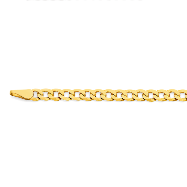 9ct Gold 45cm Solid Flat Curb Chain