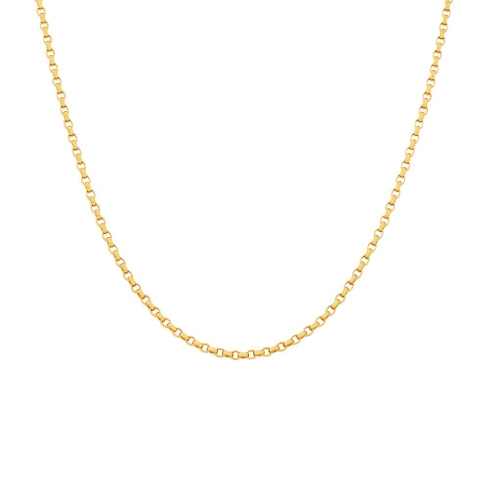9ct Gold 45cm Solid Round Belcher Chain Angus Coote