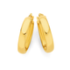 9ct Gold 4x15mm Polished Hoop Earrings