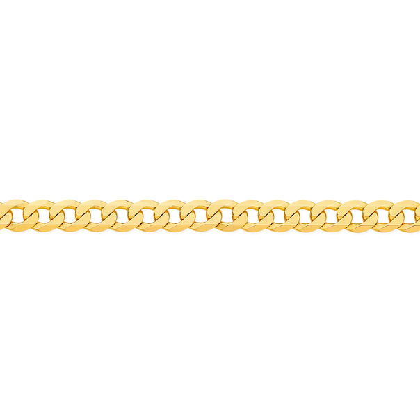 9ct Gold 50cm Solid Flat Close Curb Chain