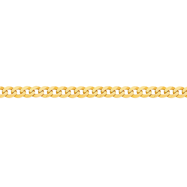 9ct Gold 50cm Solid Flat Curb Chain