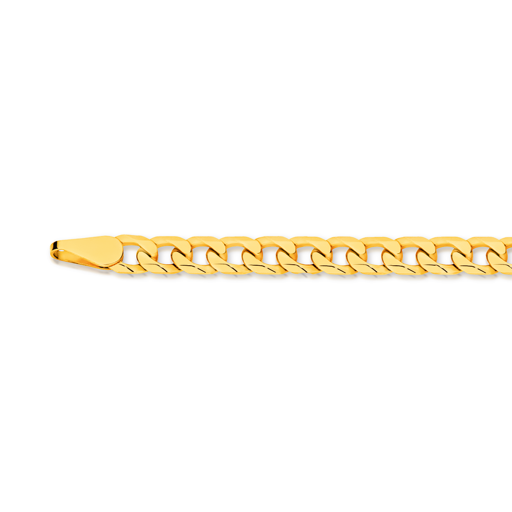 9ct Gold 55cm Solid Flat Curb Chain 