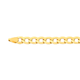 9ct Gold 55cm Solid Bevelled Curb Chain