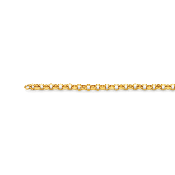 9ct Gold 55cm Solid Round Belcher Chain