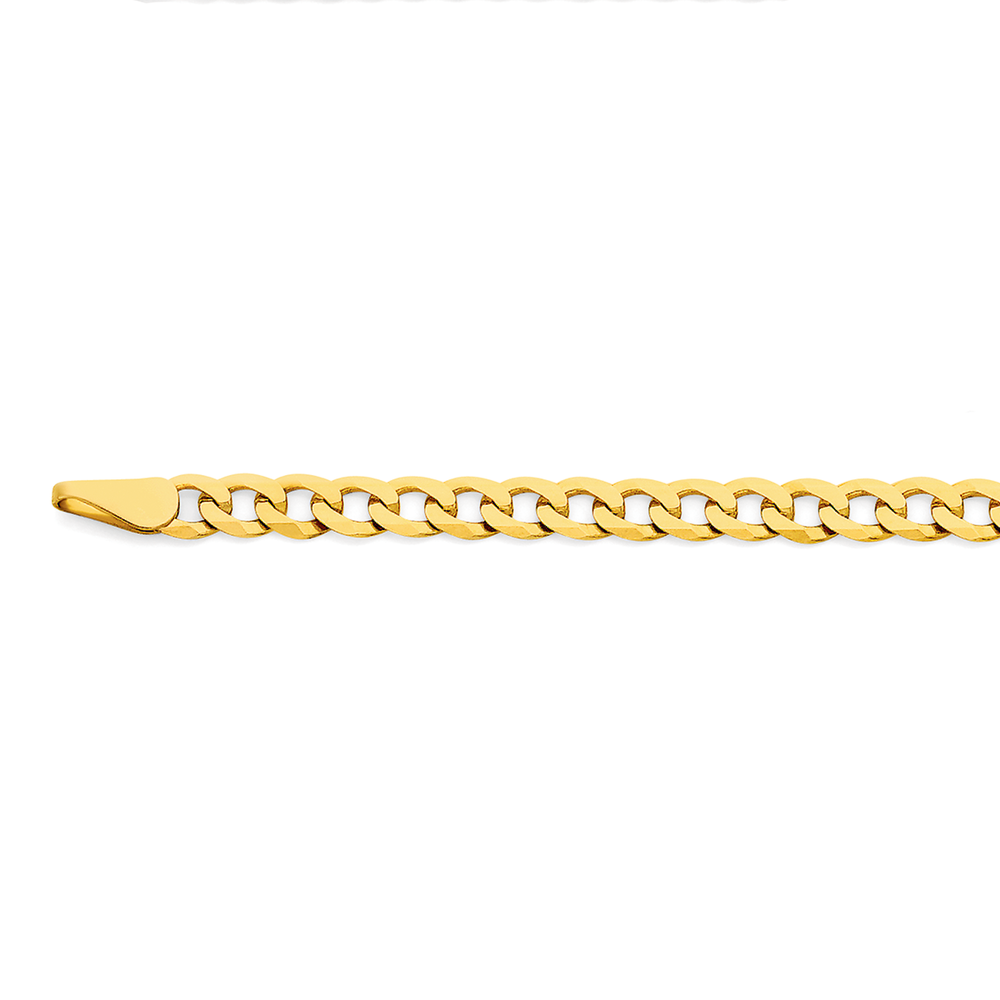 9ct Gold 60cm Solid Flat Curb Chain Angus Coote