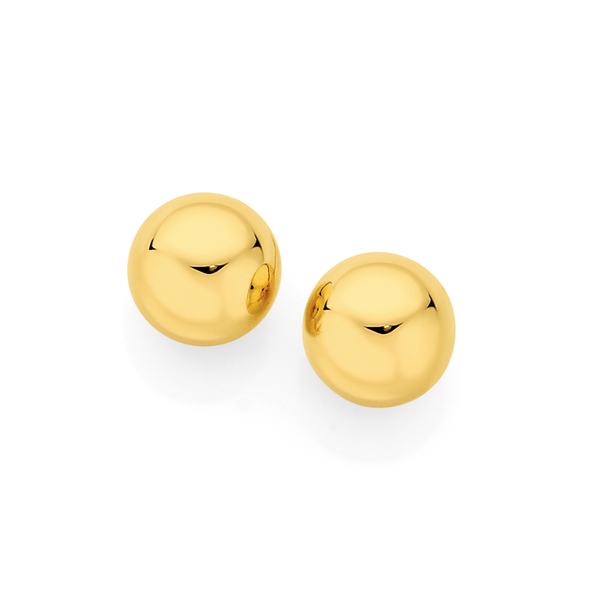 9ct Gold 8mm Ball Stud Earrings