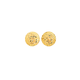 9ct Gold 8mm Diamond-cut Button Stud Earrings