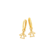 9ct Gold Angel Drop Huggie Earrings