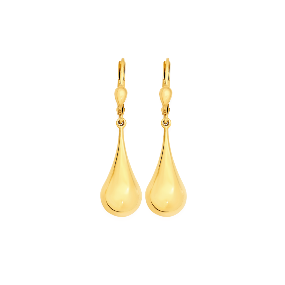 9ct Gold Bomber Drop Earrings  Angus  Coote