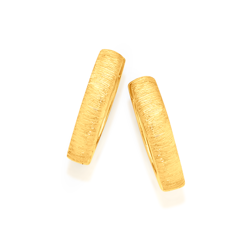 22k Plain Gold Earring JG-2108-03394 – Jewelegance
