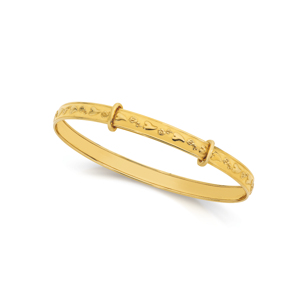 9ct Yellow Gold PolishedTwisted Baby Bangle – Shiels Jewellers