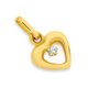 9ct Gold Cubic Zirconia Open Heart Pendant