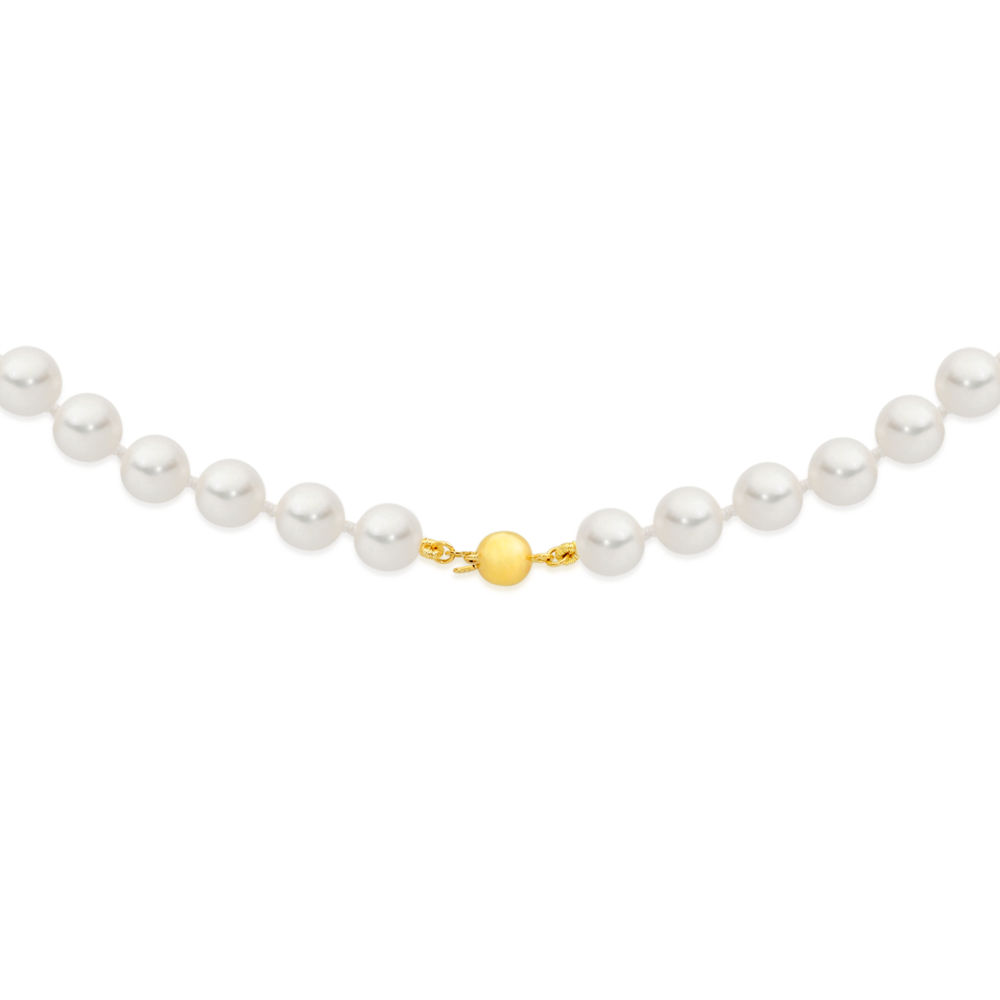 9ct Yellow Gold Freshwater Pearl Shell Pendant Necklace