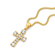 9ct Gold CZ Small Cross Pendant