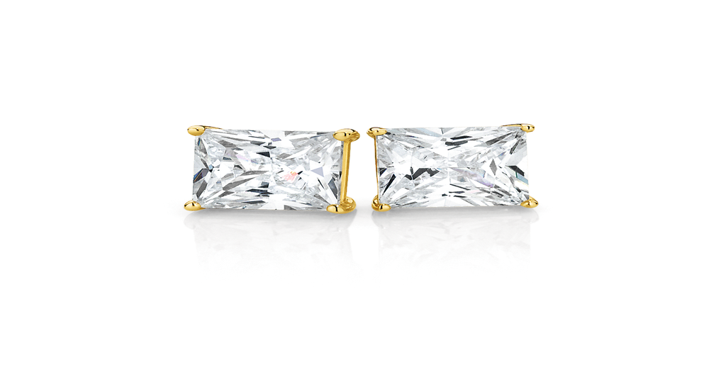 White gold cz studs Clearance