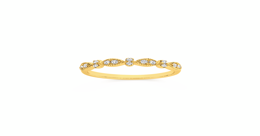 9ct Gold Diamond Band Angus & Coote