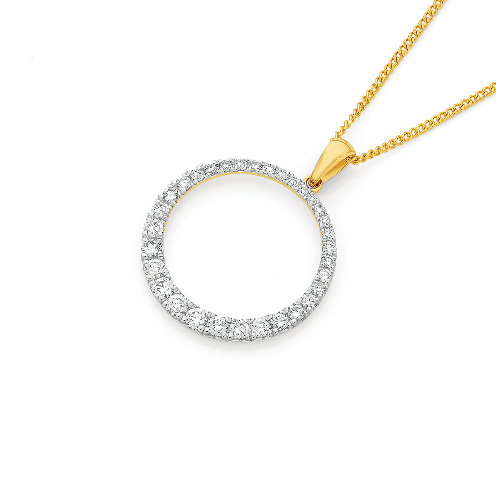 9ct Gold Diamond Circle of Love Pendant 