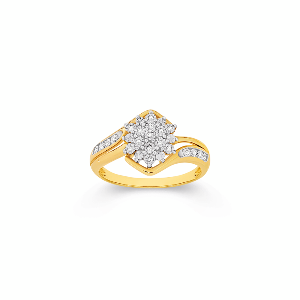 green emerald velvet dress Etho Maria 18K Yellow Gold 6 Row Diamond Ring  Long's Jewelers