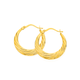 9ct Gold Diamond-cut Creole Earrings