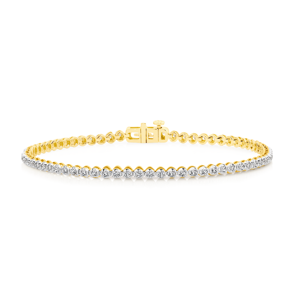 9kt gold Diamond Tennis Bracelet – Collective & Co.