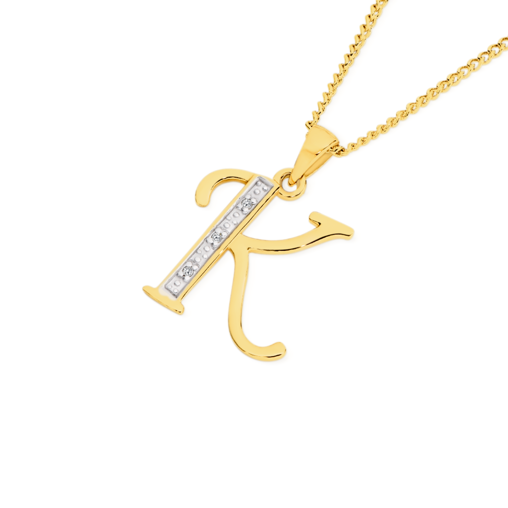 1928 Jewelry Initial Letter Pendant Necklace 20