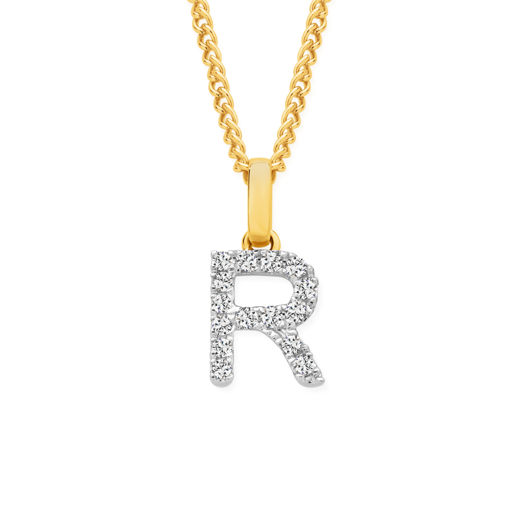 Invisible Necklace With Initial R | Script Initial Pendant Necklace - KIS  Jewelry