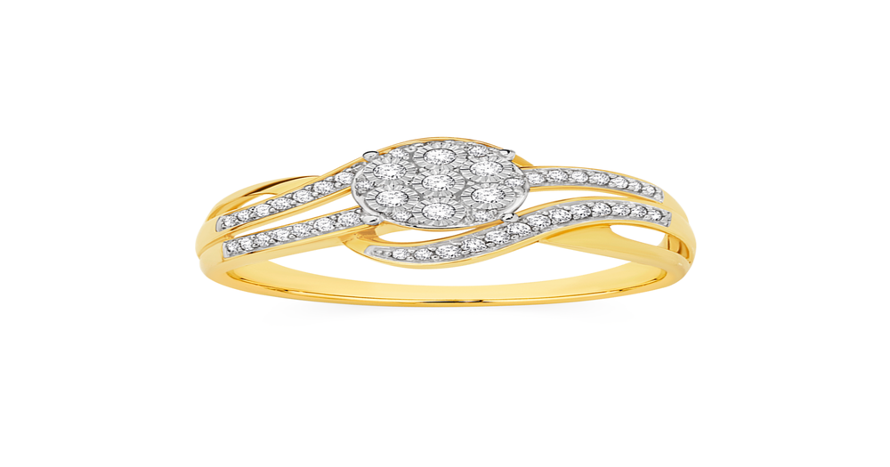 9ct Gold Diamond Miracle Wrap Ring Angus & Coote