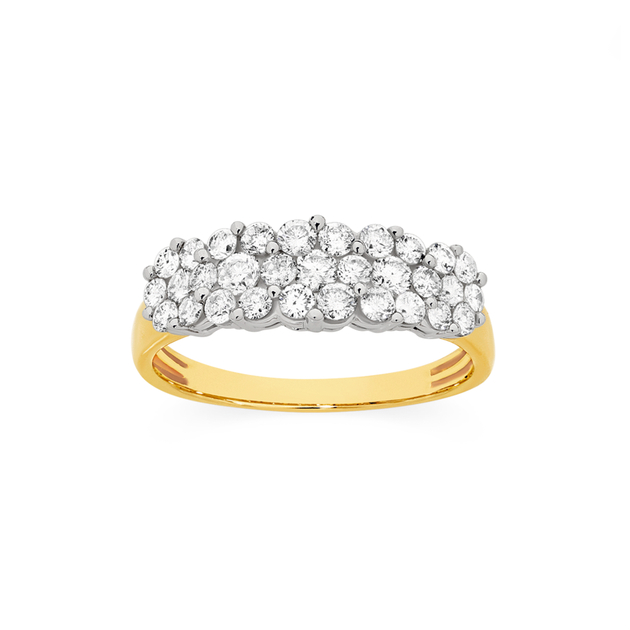 9ct Gold Diamond Multi Cluster Ring Angus Coote 9ct-gold-diamond-multi-cluster-ring-angus-coote