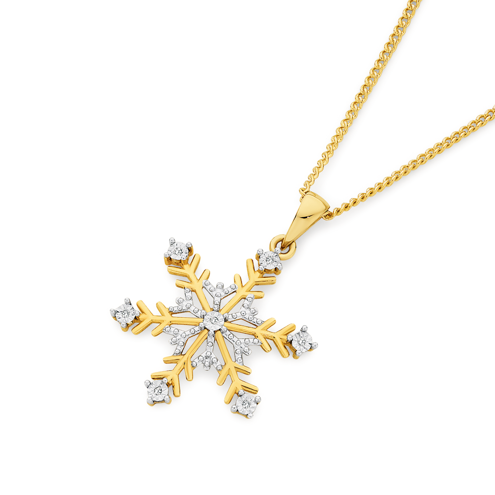 Diamond Snowflake Pendant in White Gold | New York Jewelers Chicago