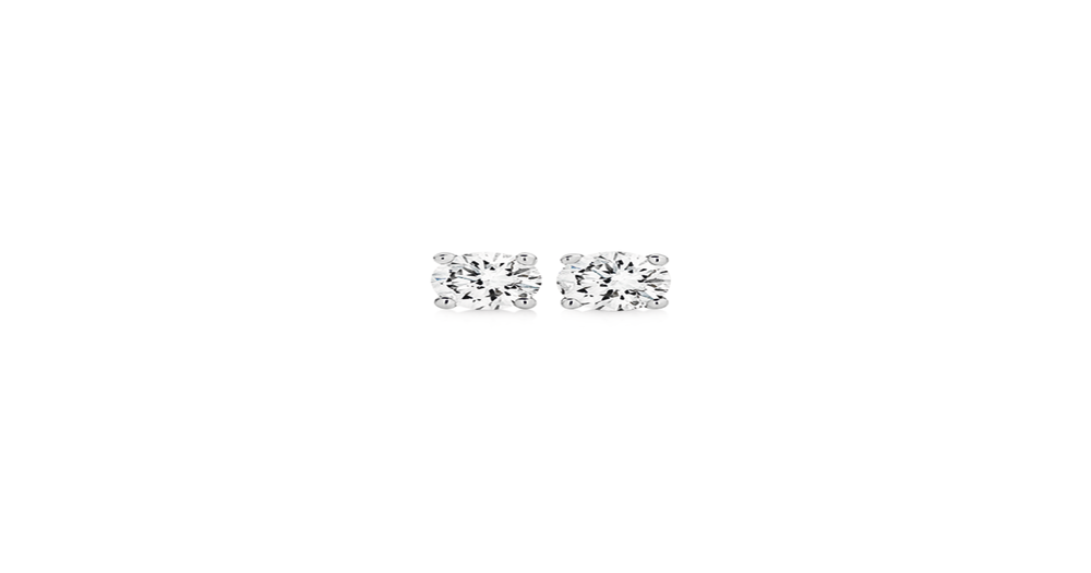 9ct Gold Diamond Stud Earrings in White Angus & Coote
