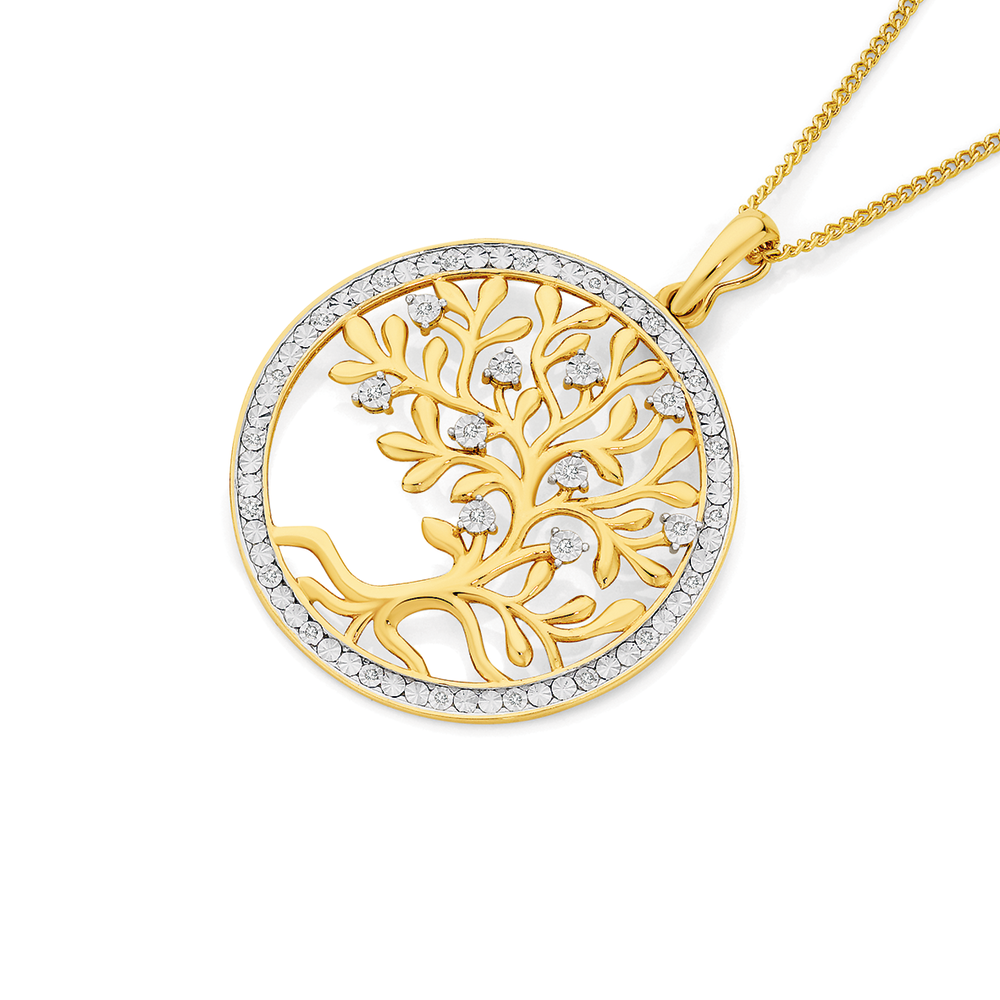 Gold Tree of Life Necklace & Earring Set - CladdaghRings.com