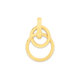 9ct Gold Double Entwined Circles Pendant