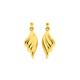 9ct Gold Flame Stud Drop Earrings