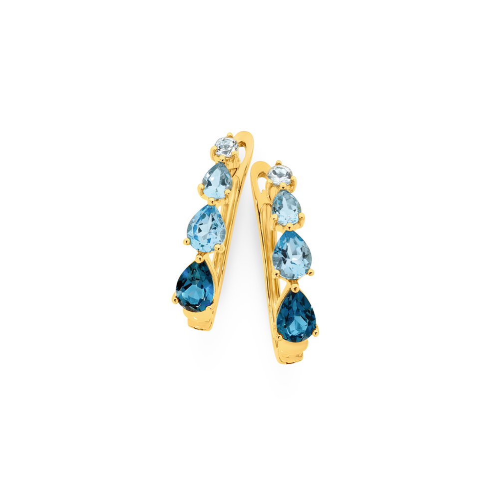 CARAT London 9ct Yellow Gold 4 Claw Round Stone Set Stud Earrings   Jewellery from Bradburys The Jewellers UK